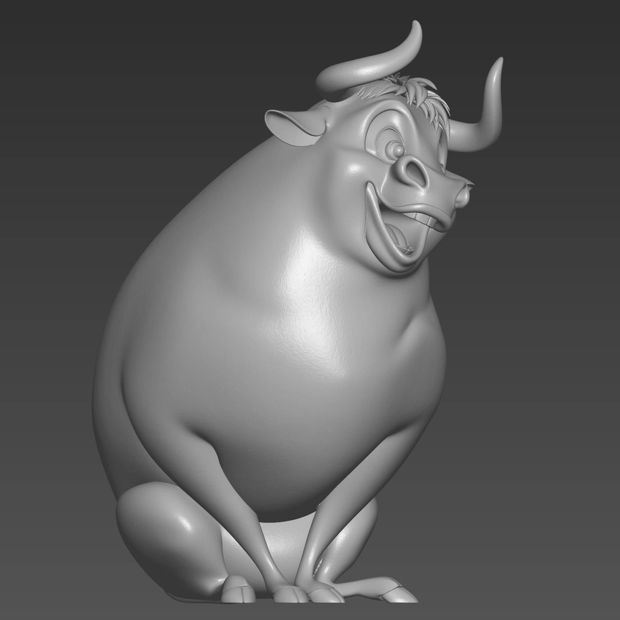 Ferdinand the Bull 3D STL File - Disney Character Sculpture 3D Model