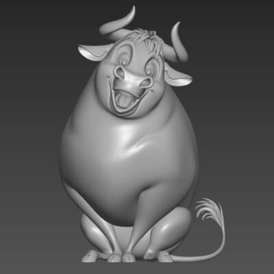 Ferdinand the Bull 3D STL File - Disney Character Sculpture
