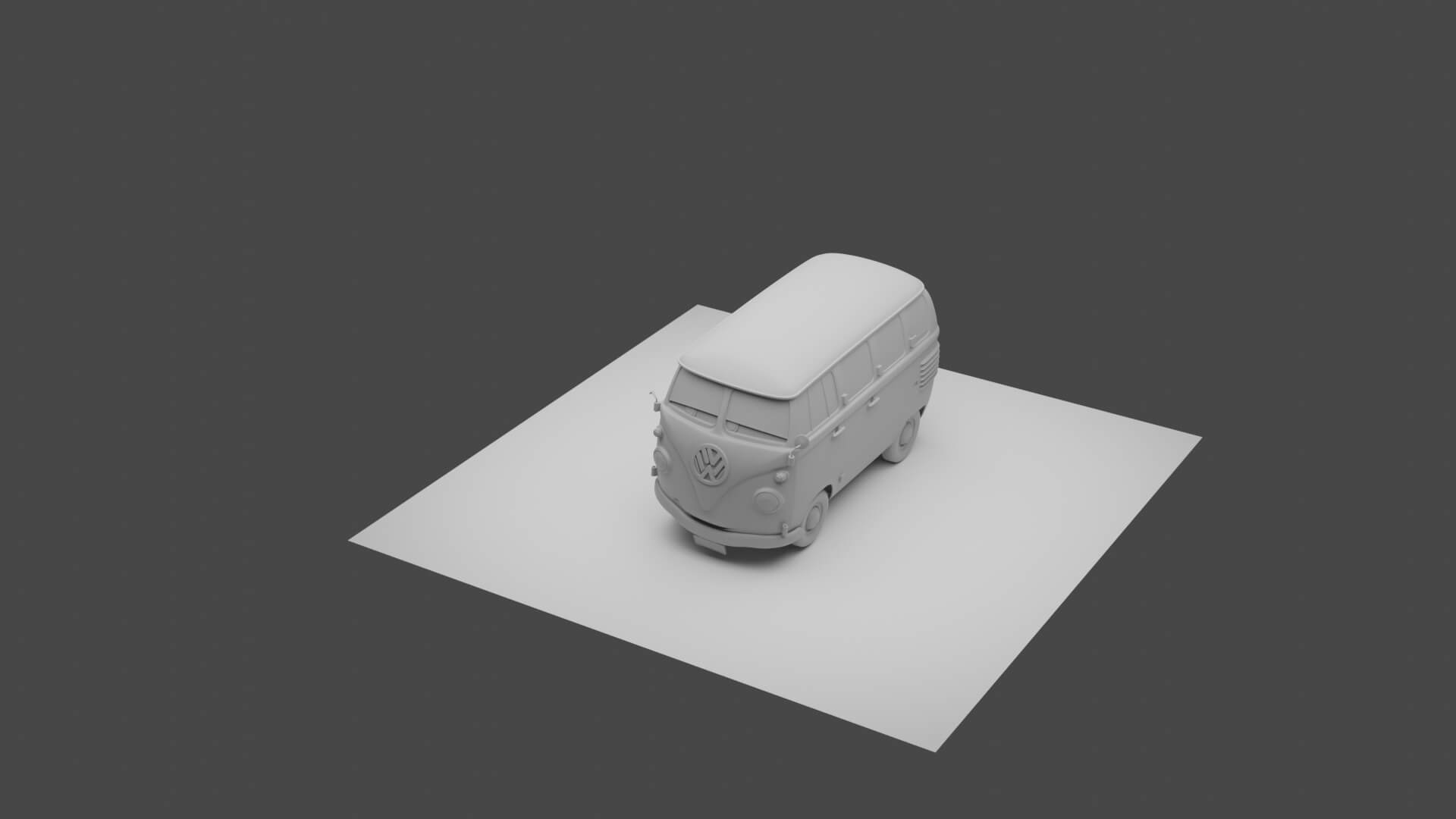 Fillmore VW Bus 3D STL File - The Cars Figure Digital Model 3D Model