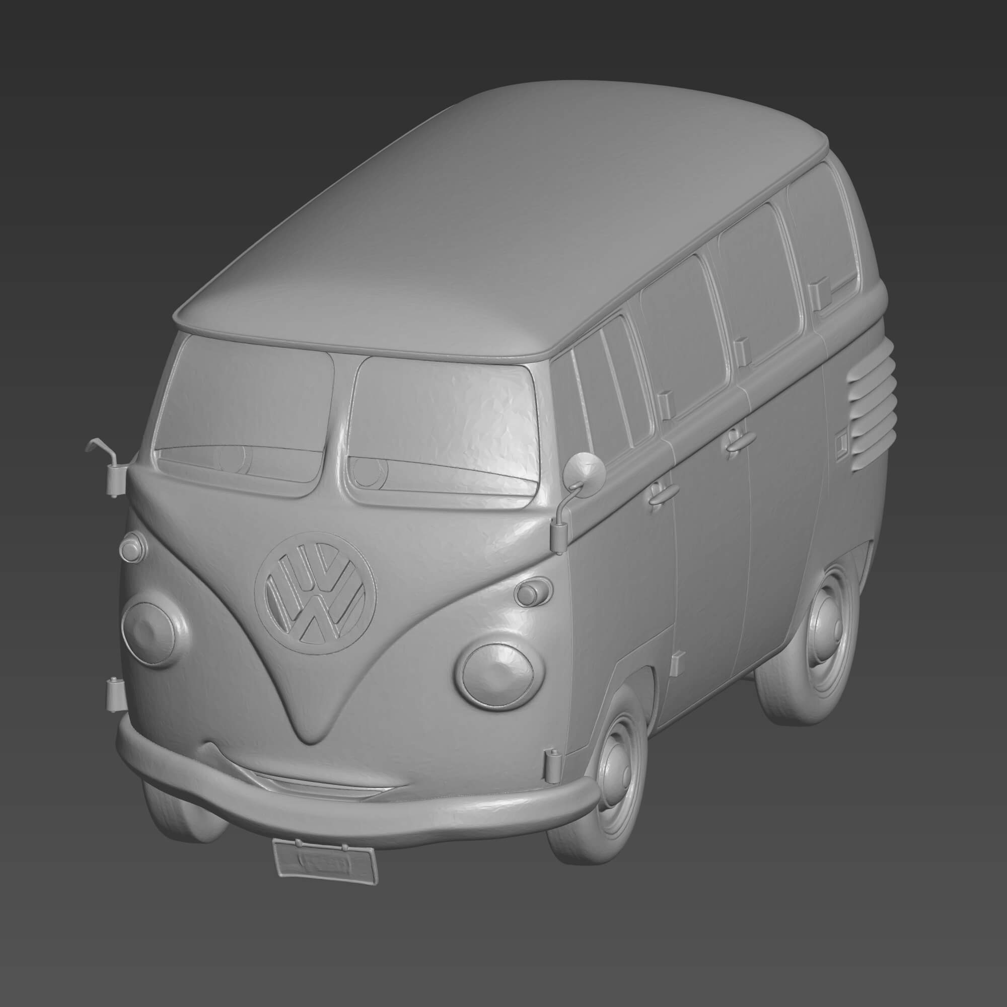 Fillmore VW Bus 3D STL File - The Cars Figure Digital Model 3D Model