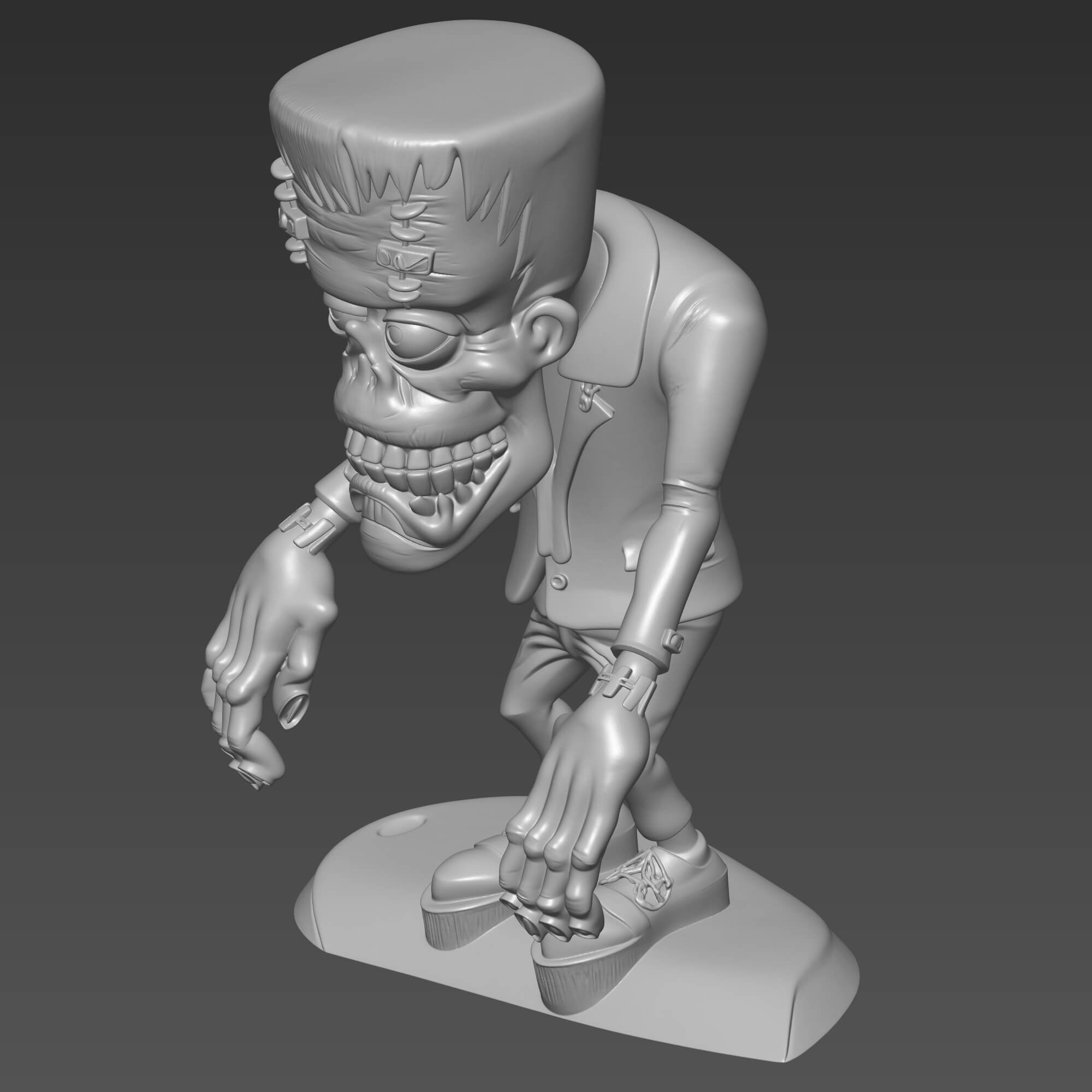 Frankenstein Monster 3D STL File Halloween Collectible Model 3D Model
