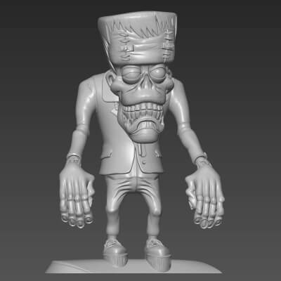 Frankenstein Monster 3D STL File Halloween Collectible Model