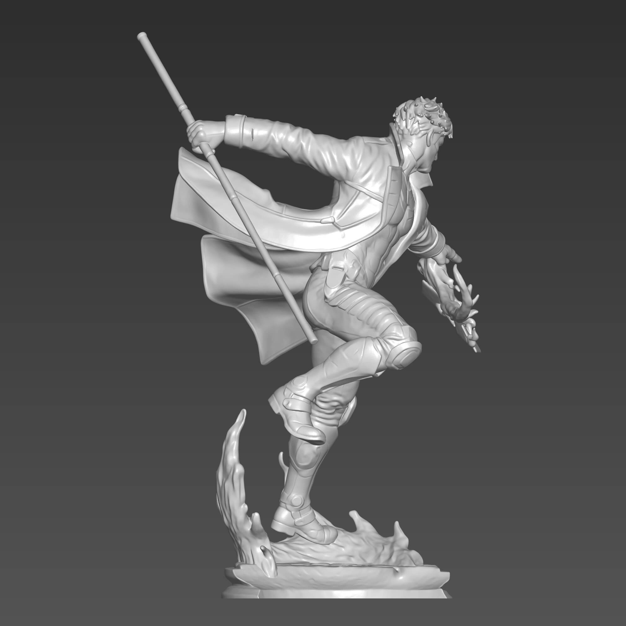 Gambit STL File for 3D Printing X-Men Mutant Miniature 3D Model
