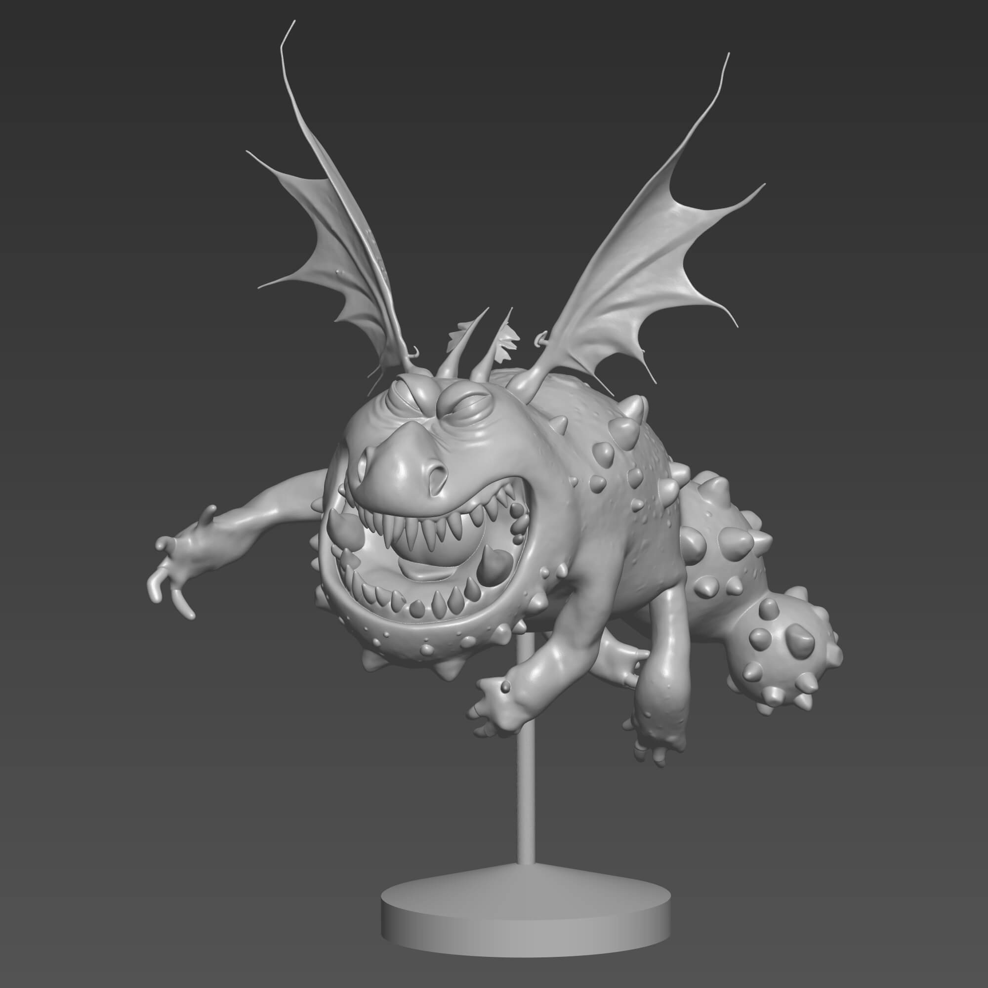 Gronckle Dragon 3D STL File for FDM 3D Printing 3D Model
