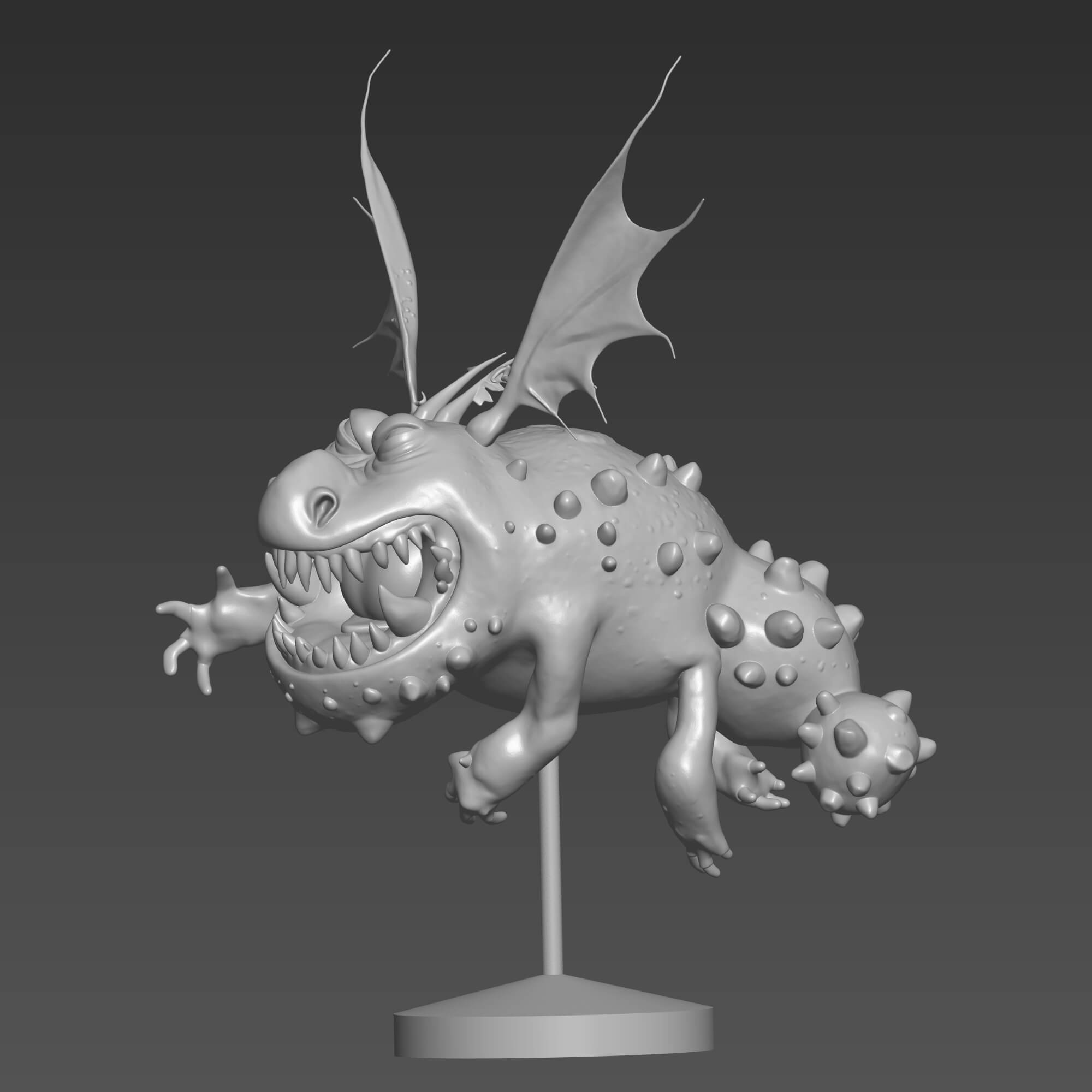 Gronckle Dragon 3D STL File for FDM 3D Printing 3D Model