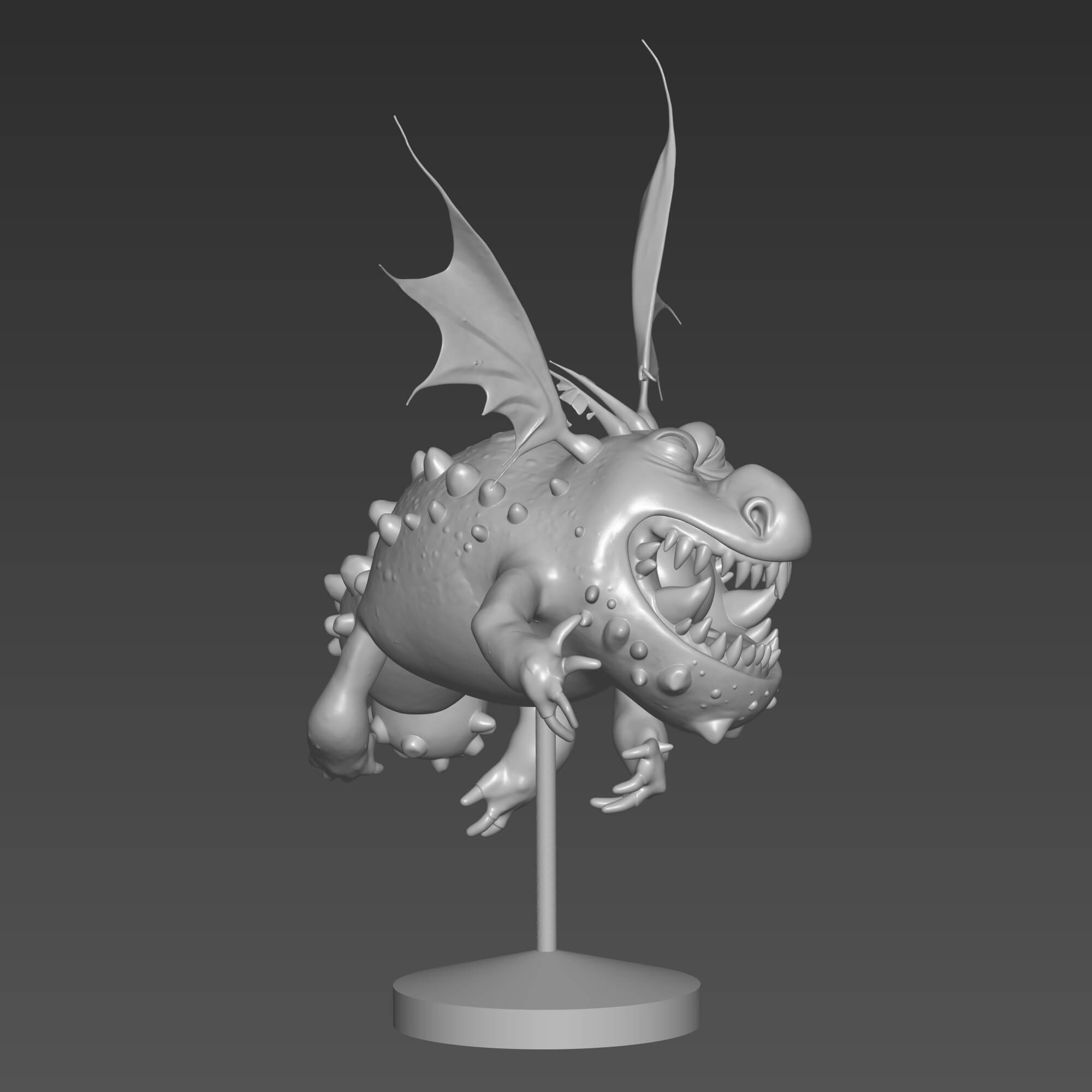 Gronckle Dragon 3D STL File for FDM 3D Printing 3D Model