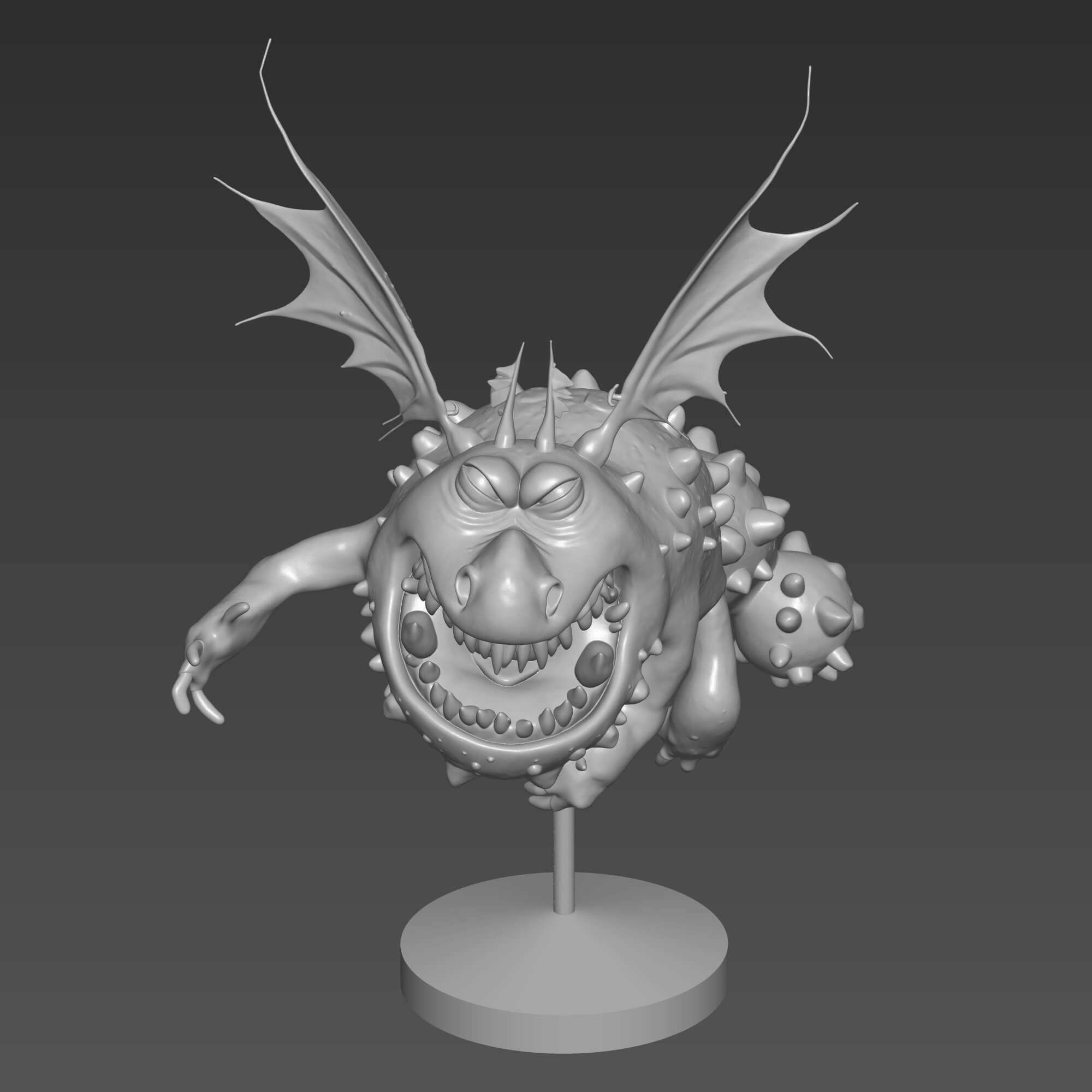 Gronckle Dragon 3D STL File for FDM 3D Printing 3D Model
