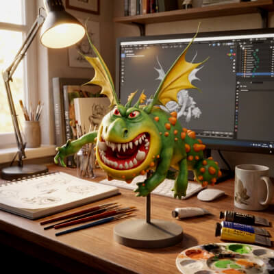 Gronckle Dragon 3D STL File for FDM 3D Printing