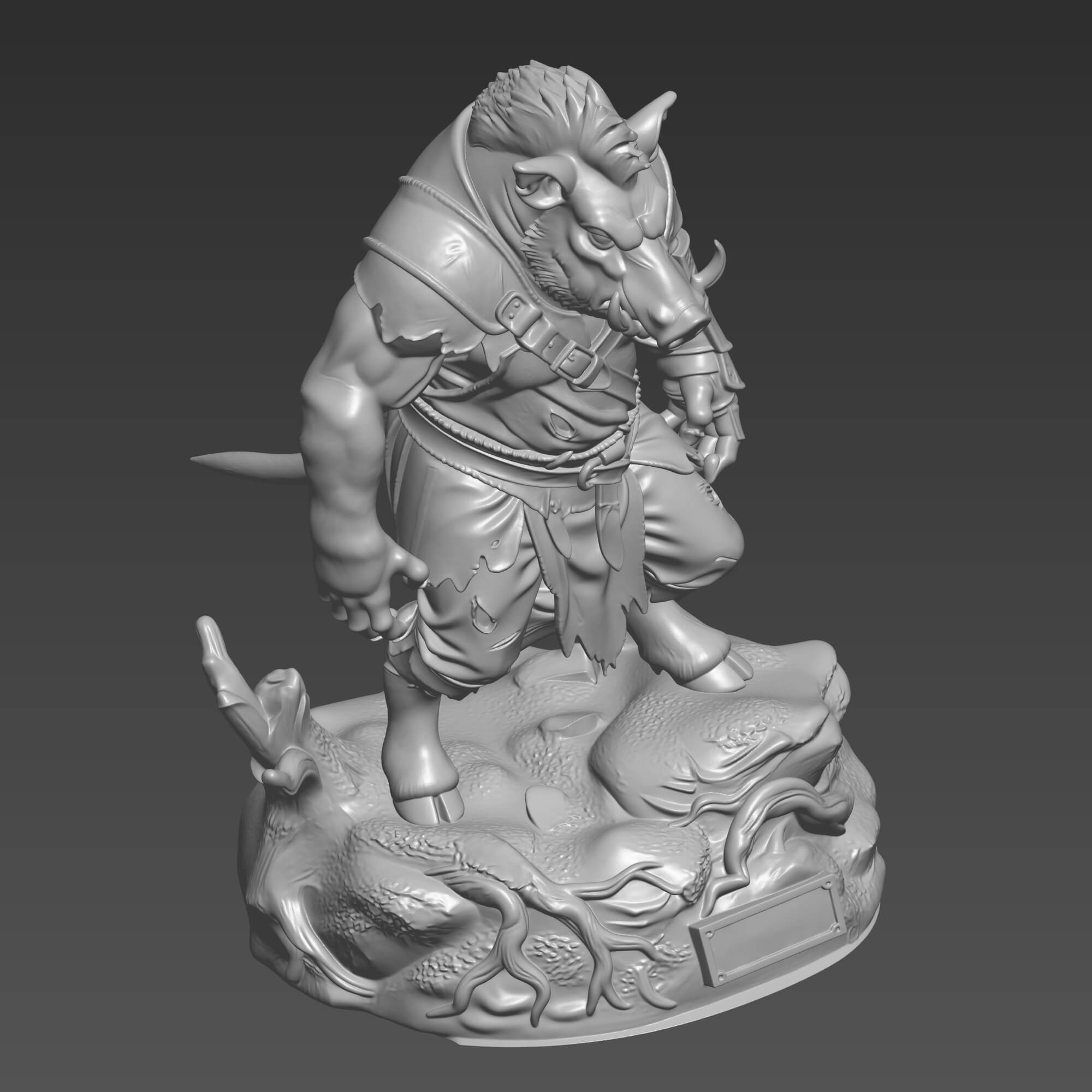 Gruagach Hellboy 3D Model STL High Detail Comic Character 3D Model