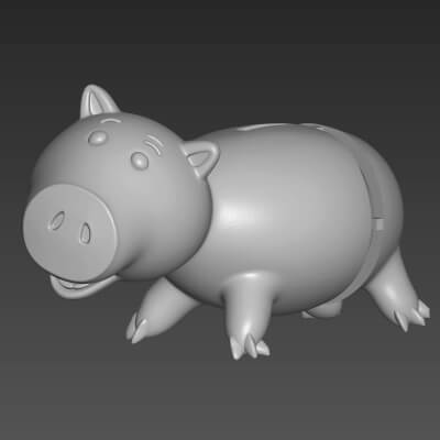 Hamm Piggy Bank 3D STL File - Toy Story Inspired