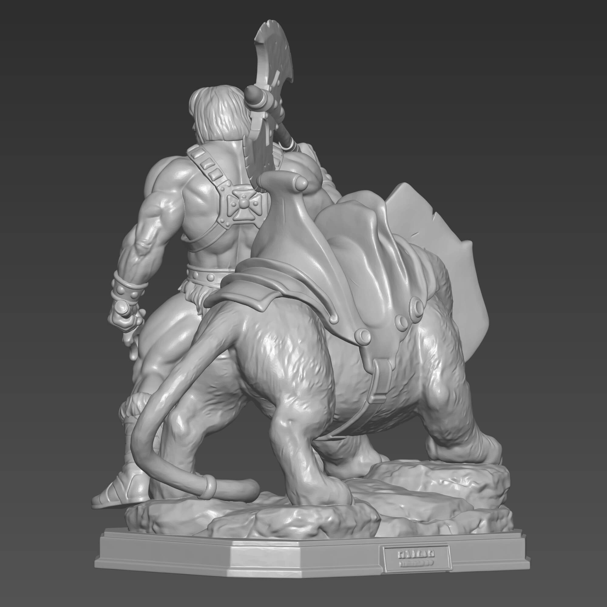 He-Man and Battle Cat 3D STL File 3D Model