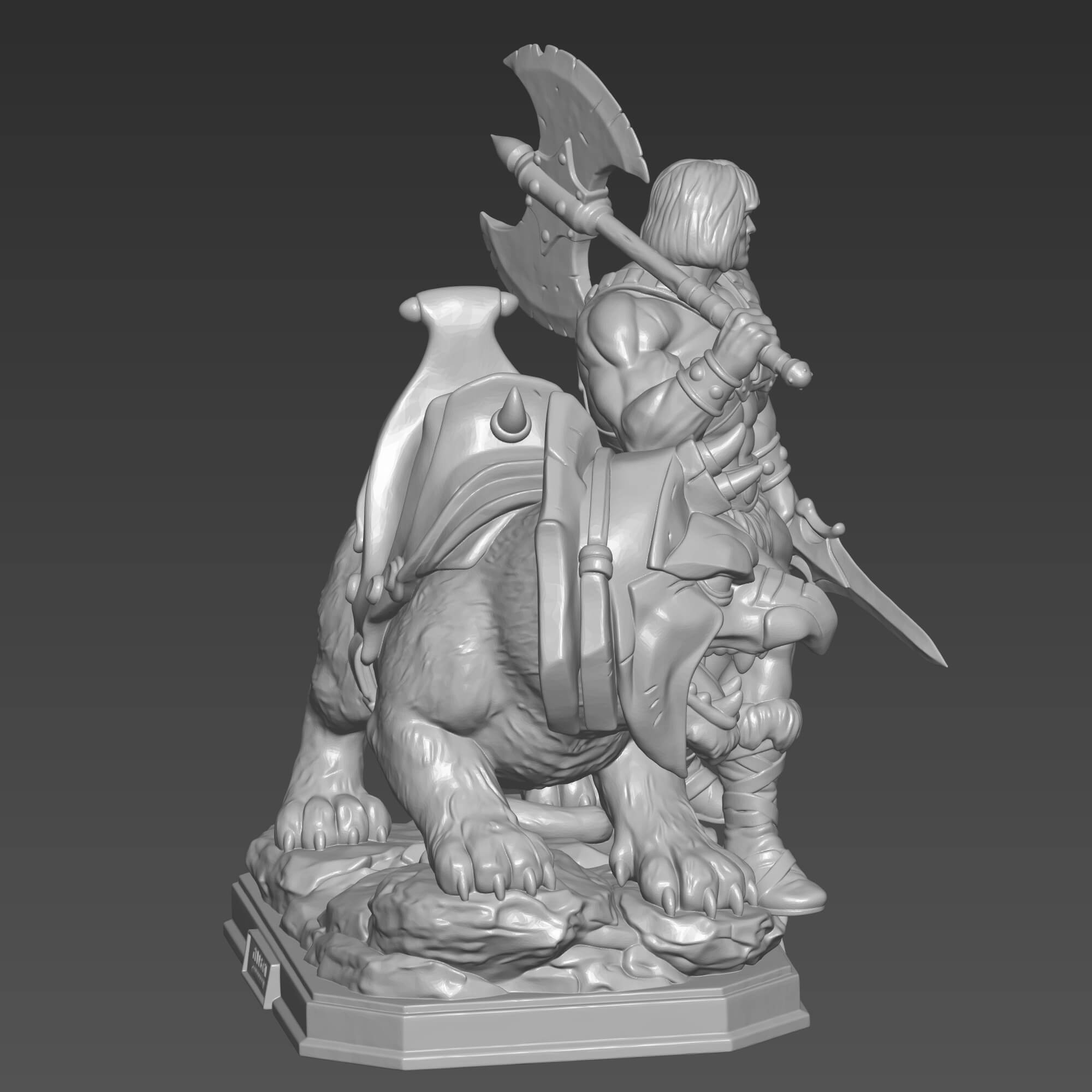 He-Man and Battle Cat 3D STL File 3D Model