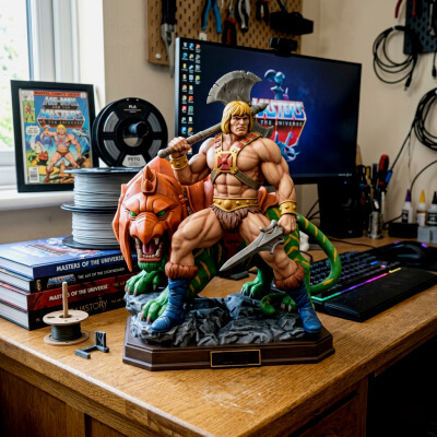He-Man and Battle Cat 3D STL File