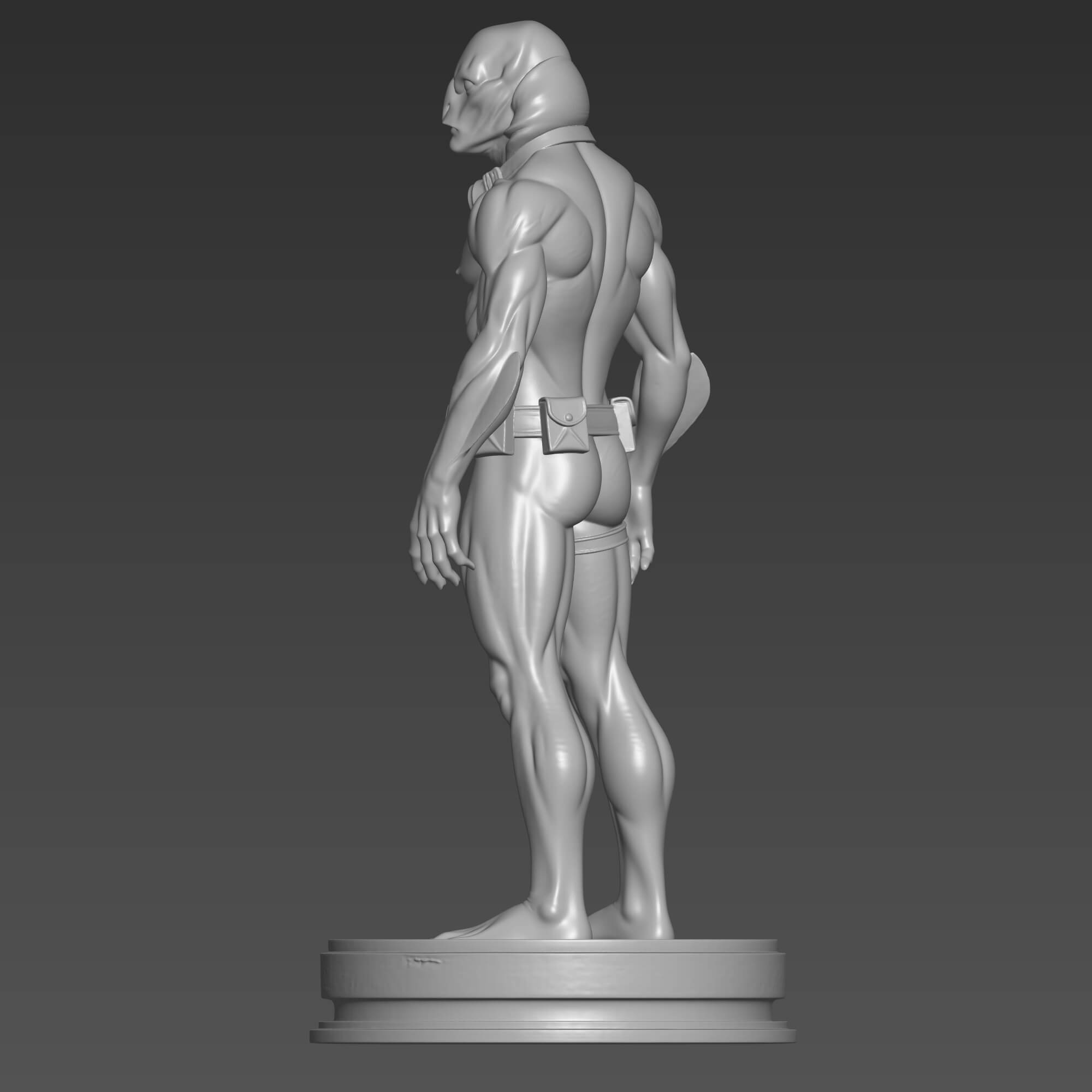 High-Detail Abe Sapien Figure STL File - Hellboy Character 3D Model