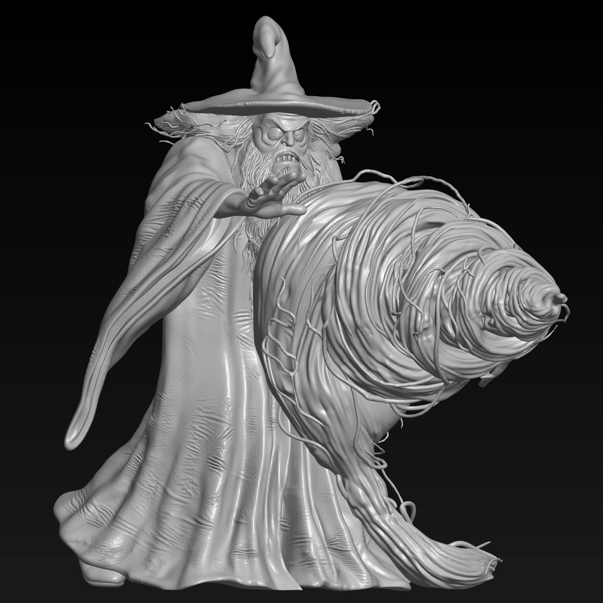 Warlock Wizard 3D STL File Minions and Monsters Animated 3D Model