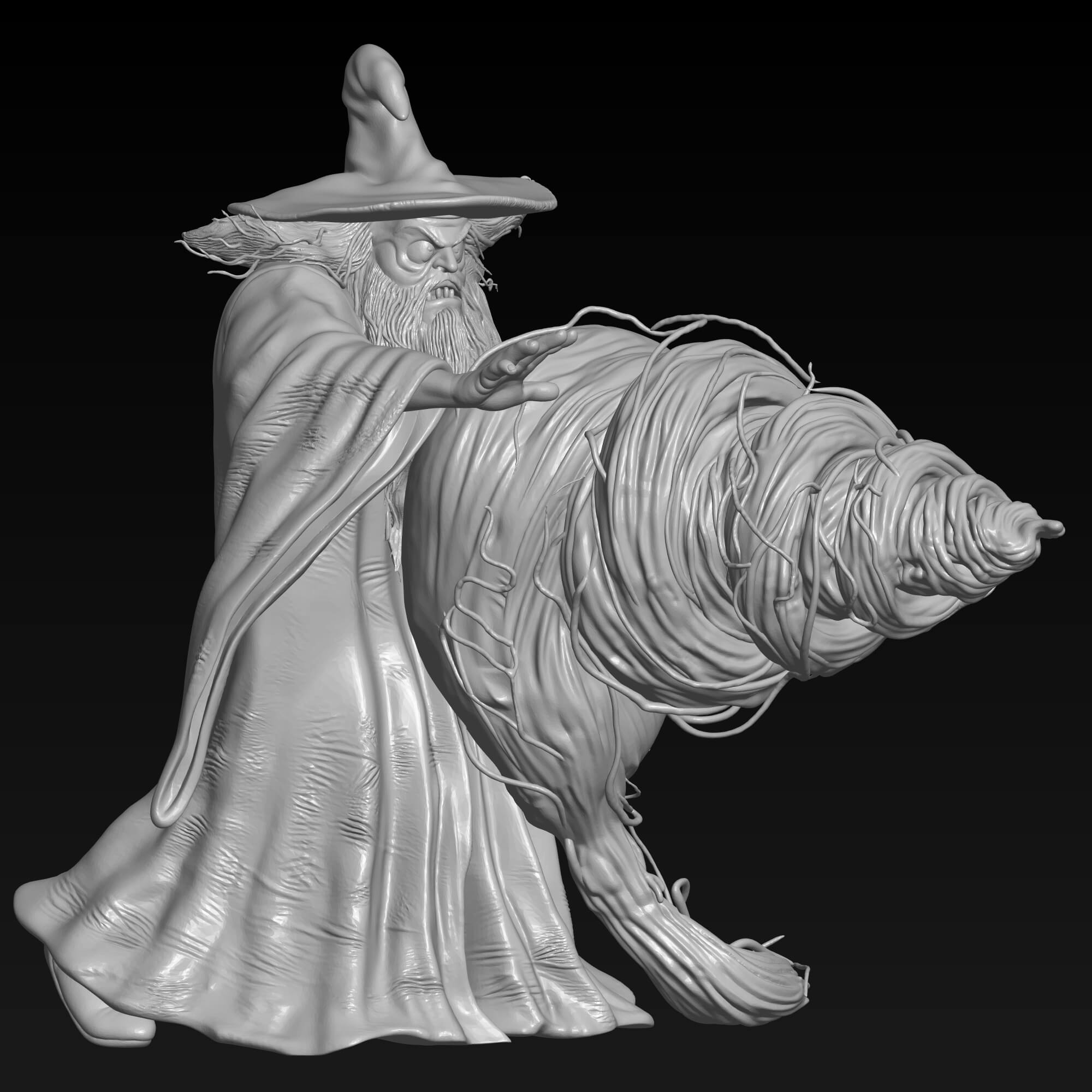 Warlock Wizard 3D STL File Minions and Monsters Animated 3D Model