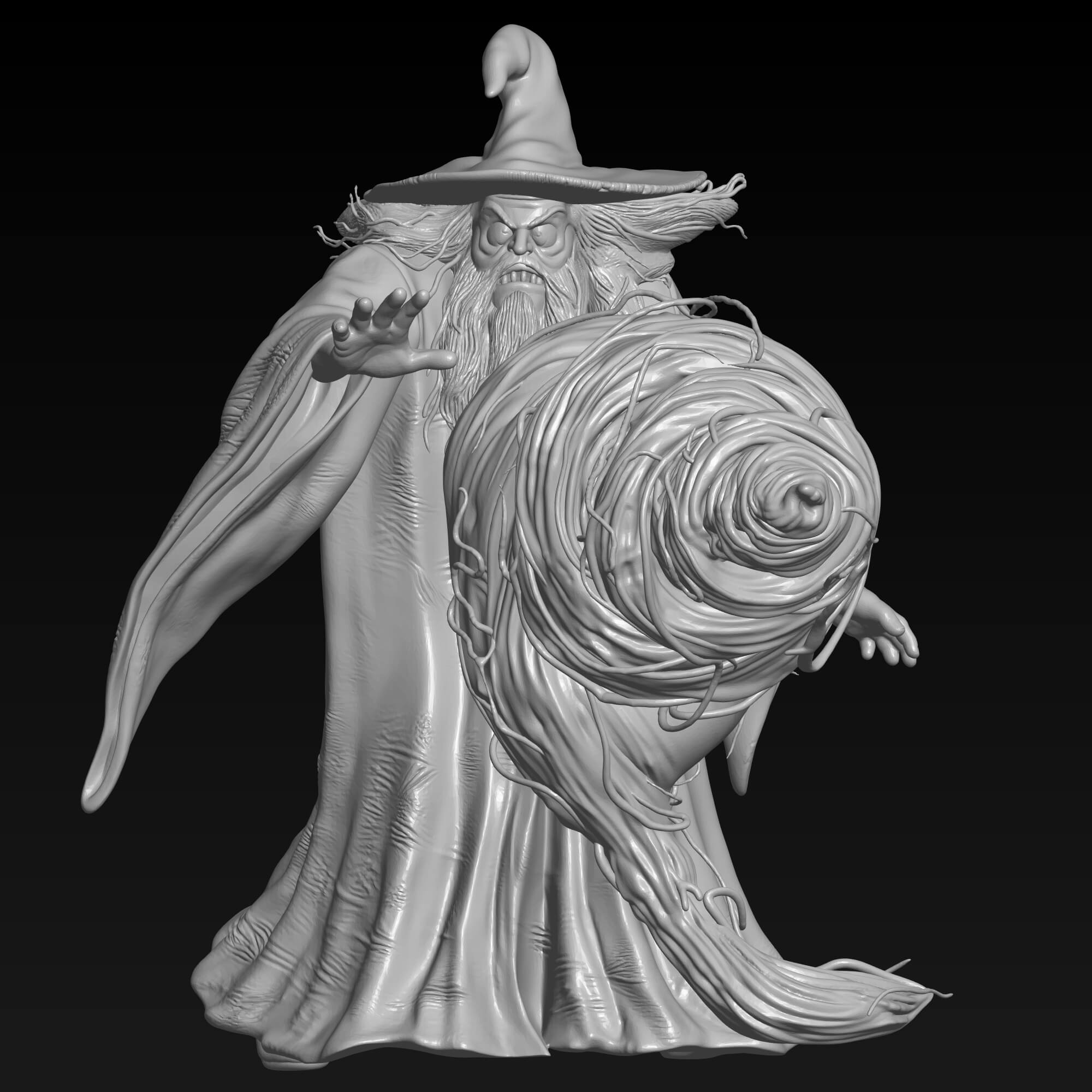 Warlock Wizard 3D STL File Minions and Monsters Animated 3D Model