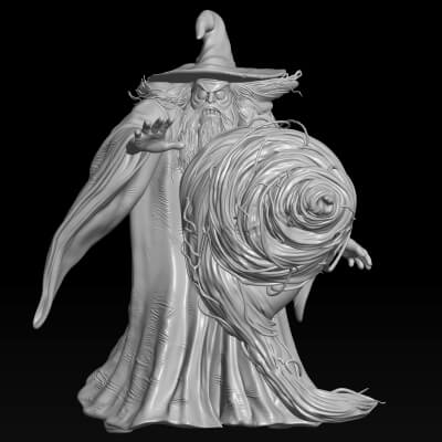 Warlock Wizard 3D STL File Minions and Monsters Animated