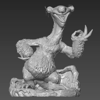 Ice Age Inspired Sid the Sloth 3D Print STL File