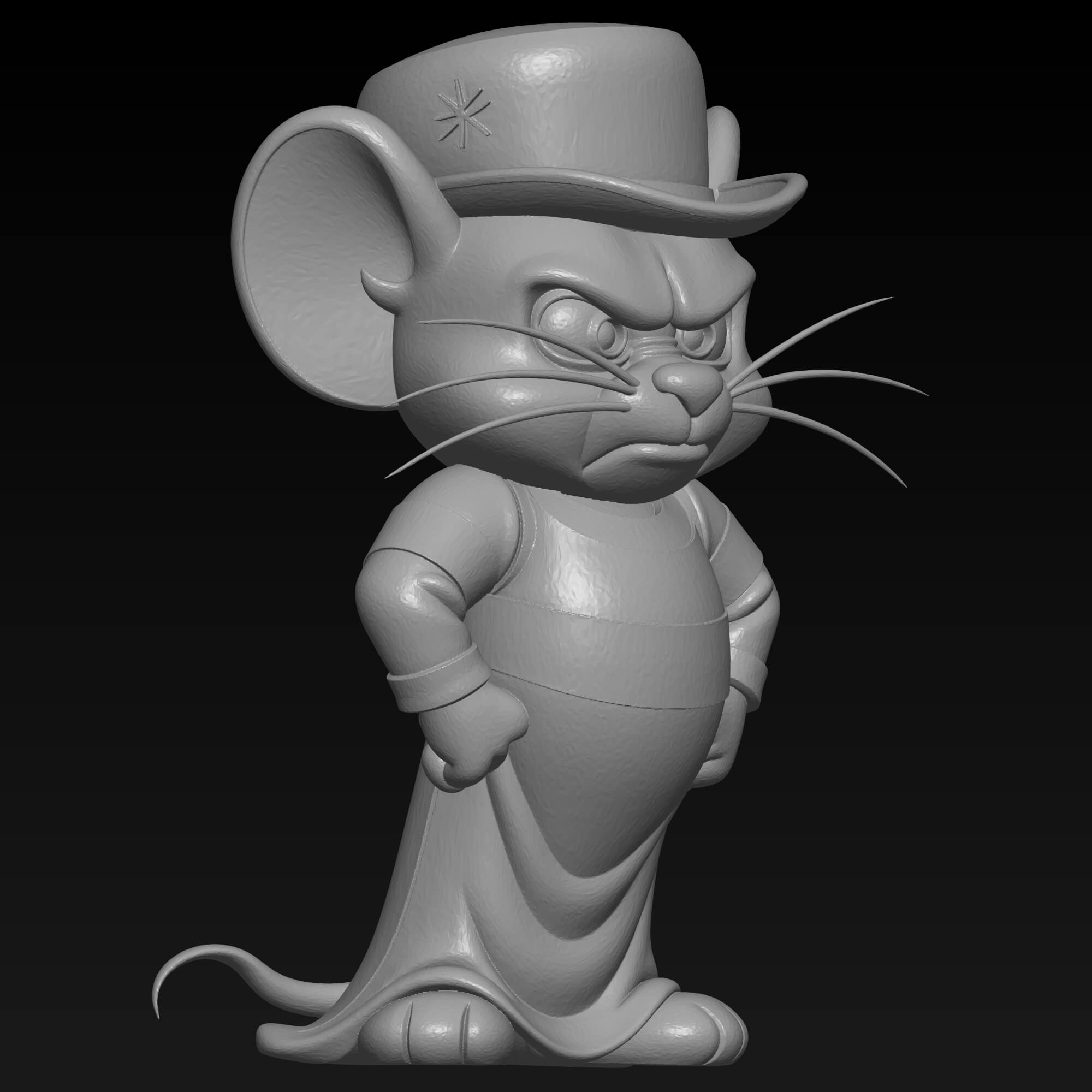 Jerrys Cousin Muscles Mouse 3D STL File - Tom and Jerry 3D Model