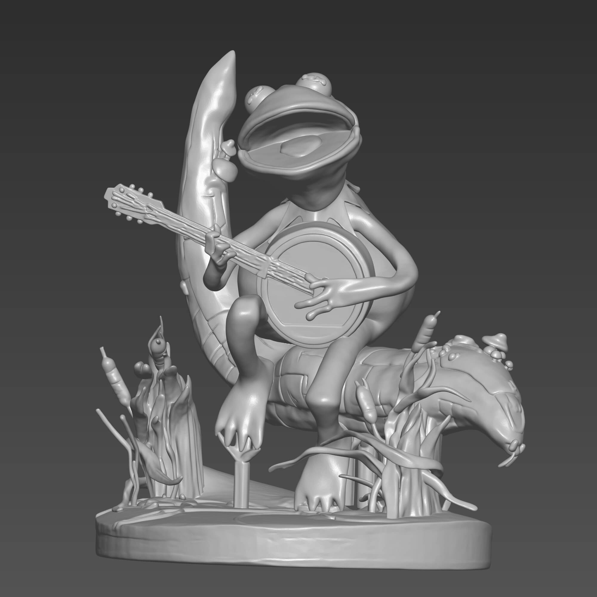 Kermit the Frog 3D STL File - Muppets Nostalgia Collectible 3D Model