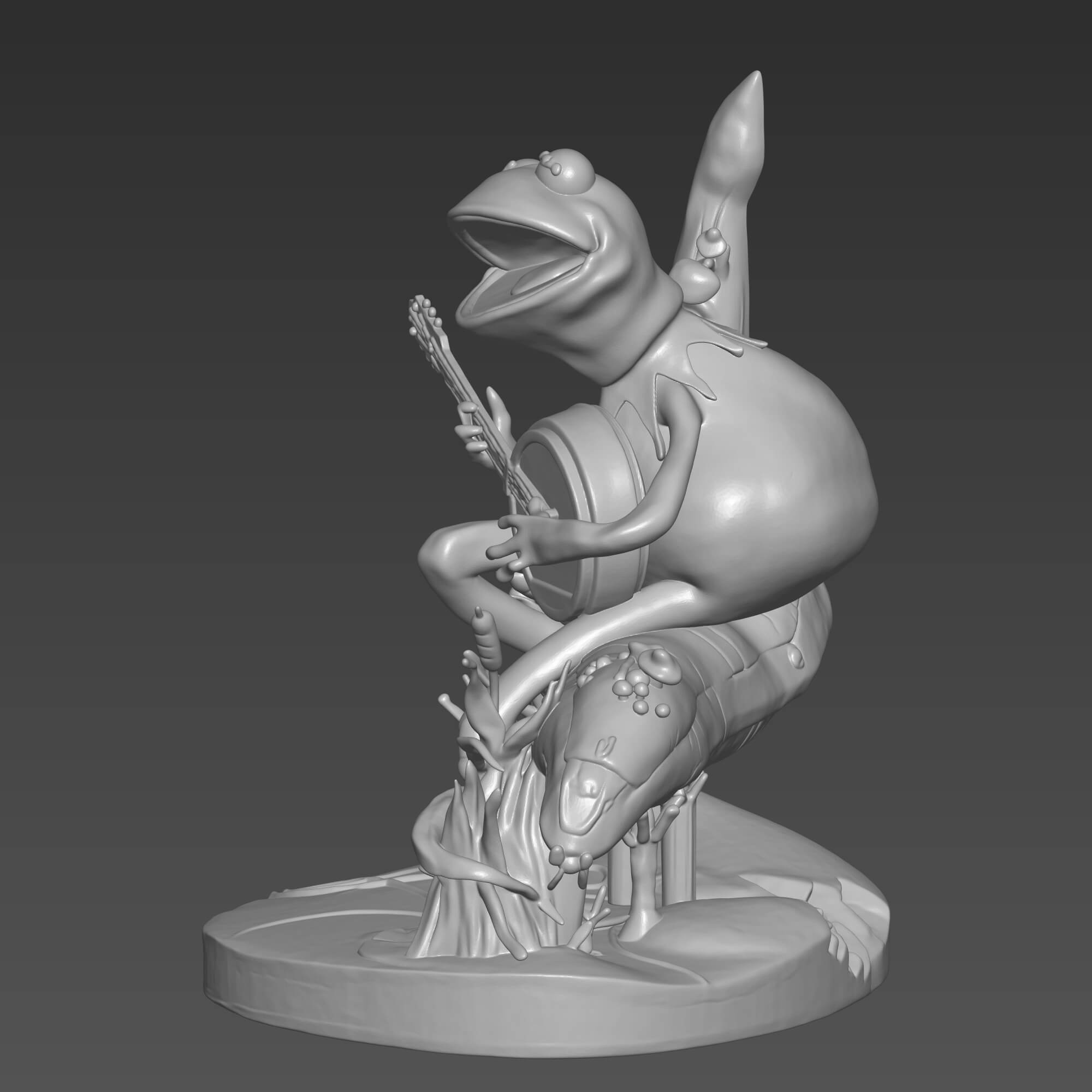 Kermit the Frog 3D STL File - Muppets Nostalgia Collectible 3D Model