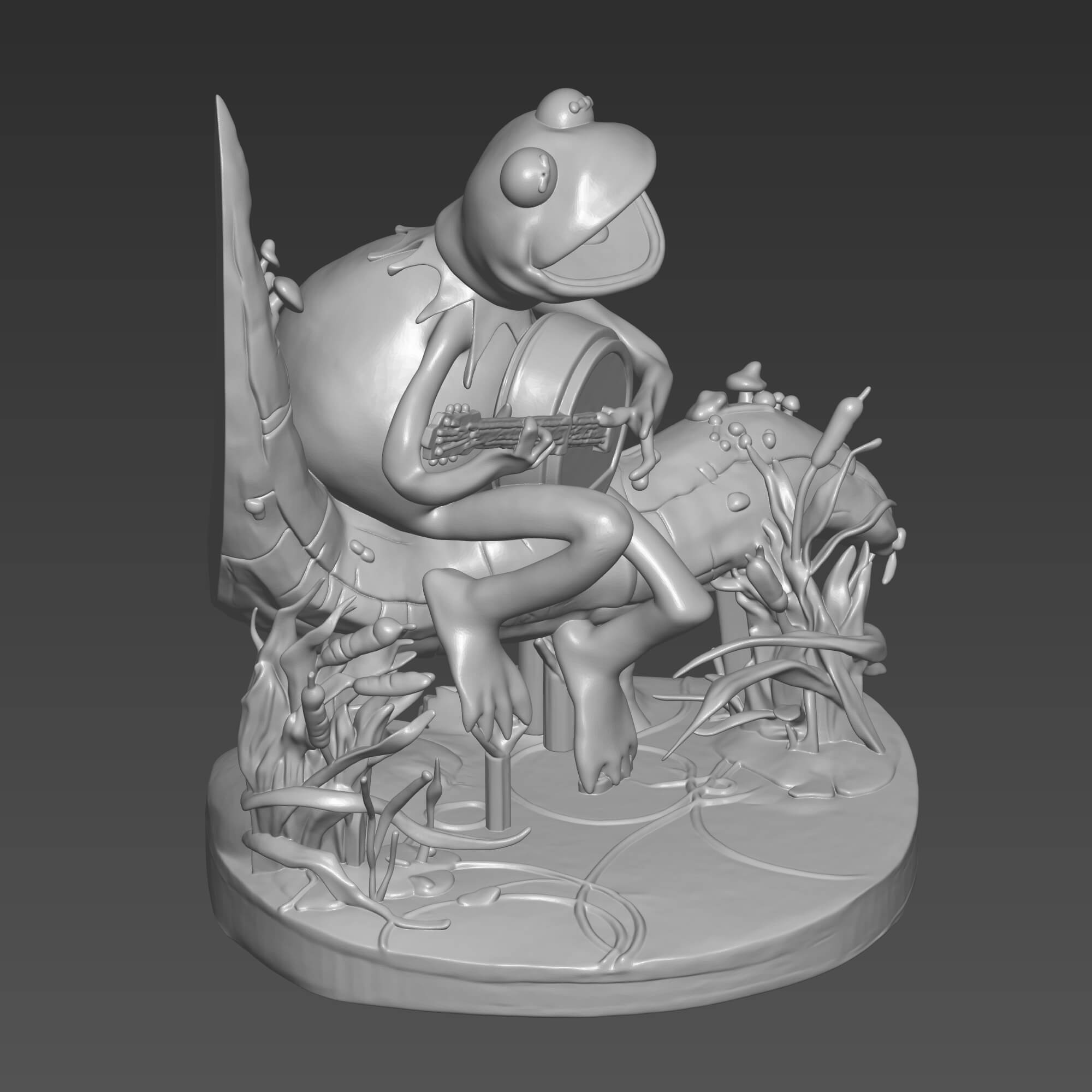 Kermit the Frog 3D STL File - Muppets Nostalgia Collectible 3D Model