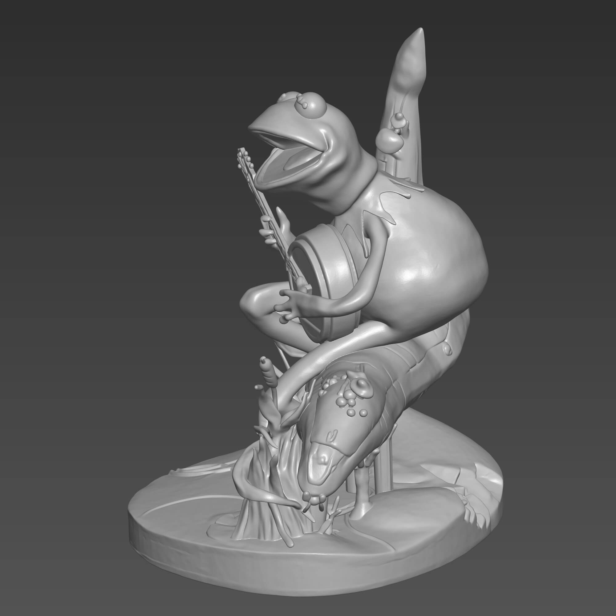 Kermit the Frog 3D STL File - Muppets Nostalgia Collectible 3D Model