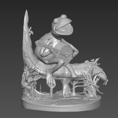 Kermit the Frog 3D STL File - Muppets Nostalgia Collectible