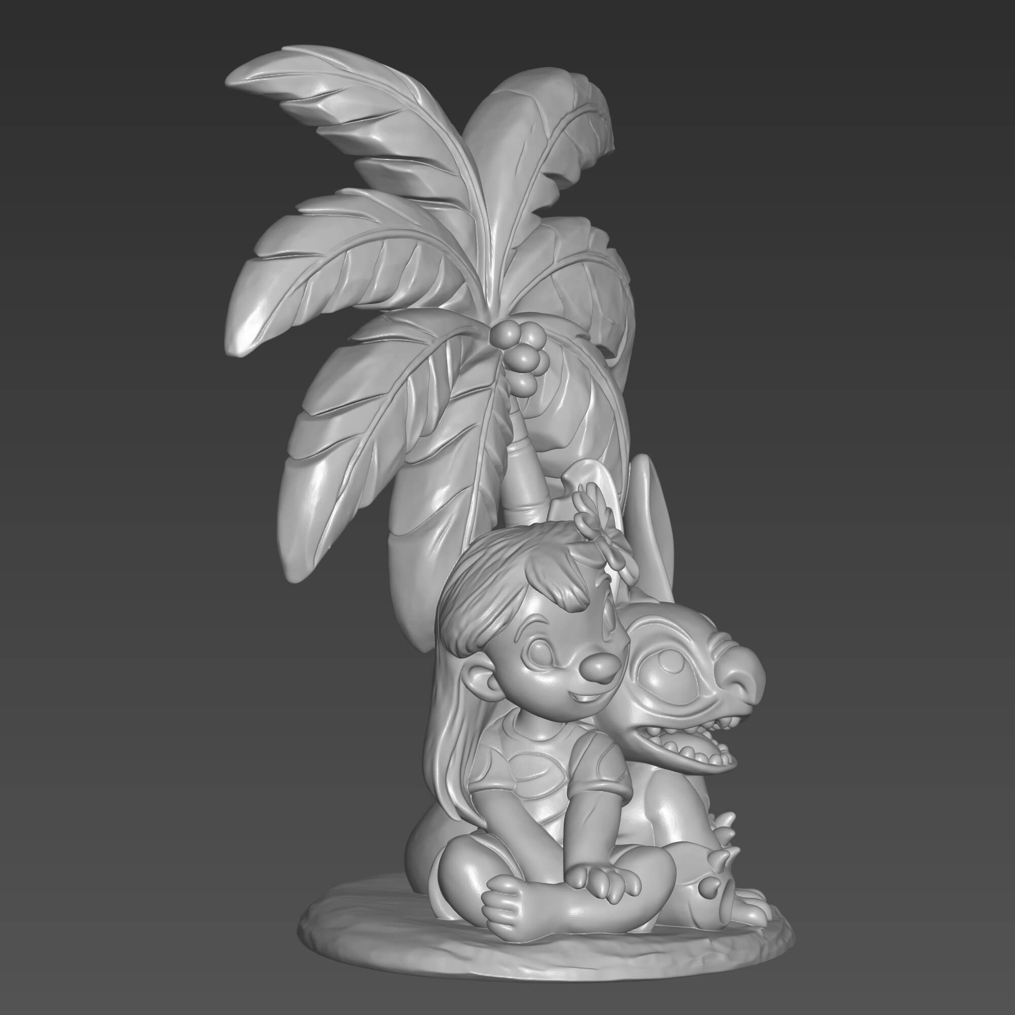 Lilo and Stitch 3D Print File Cute Stitch STL 3D Model