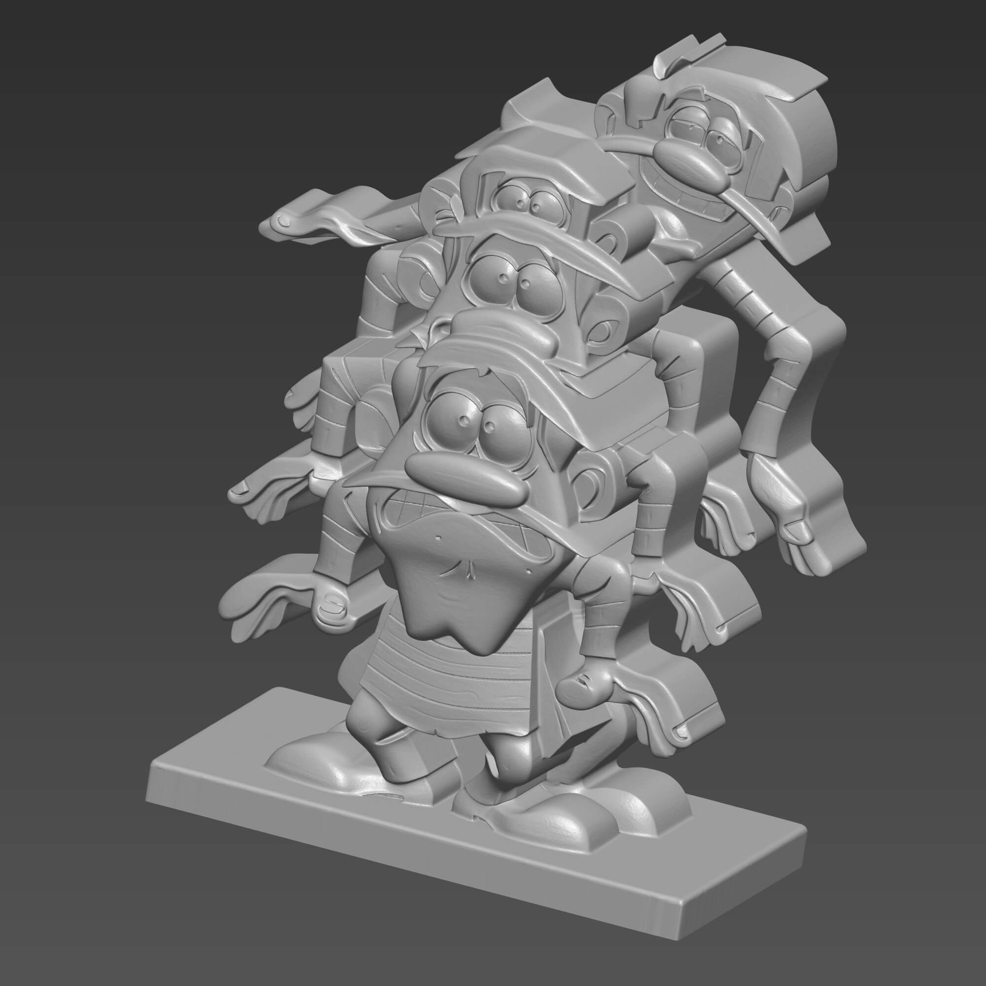 Lucky Luke Dalton Brothers Stacked 3D STL File 3D Model