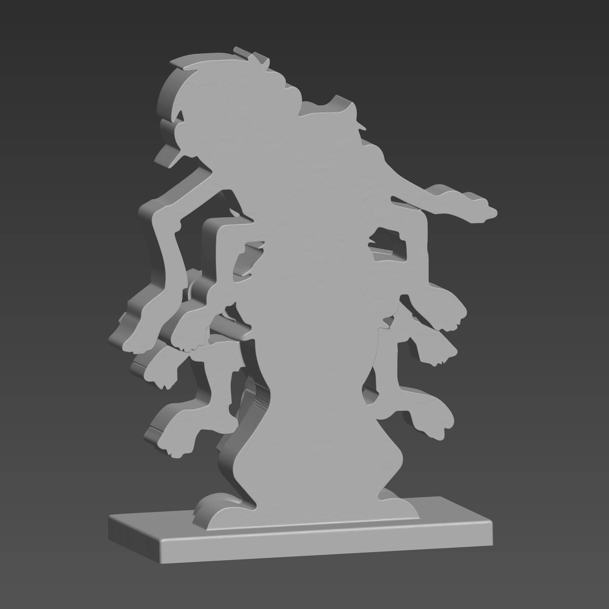 Lucky Luke Dalton Brothers Stacked 3D STL File 3D Model