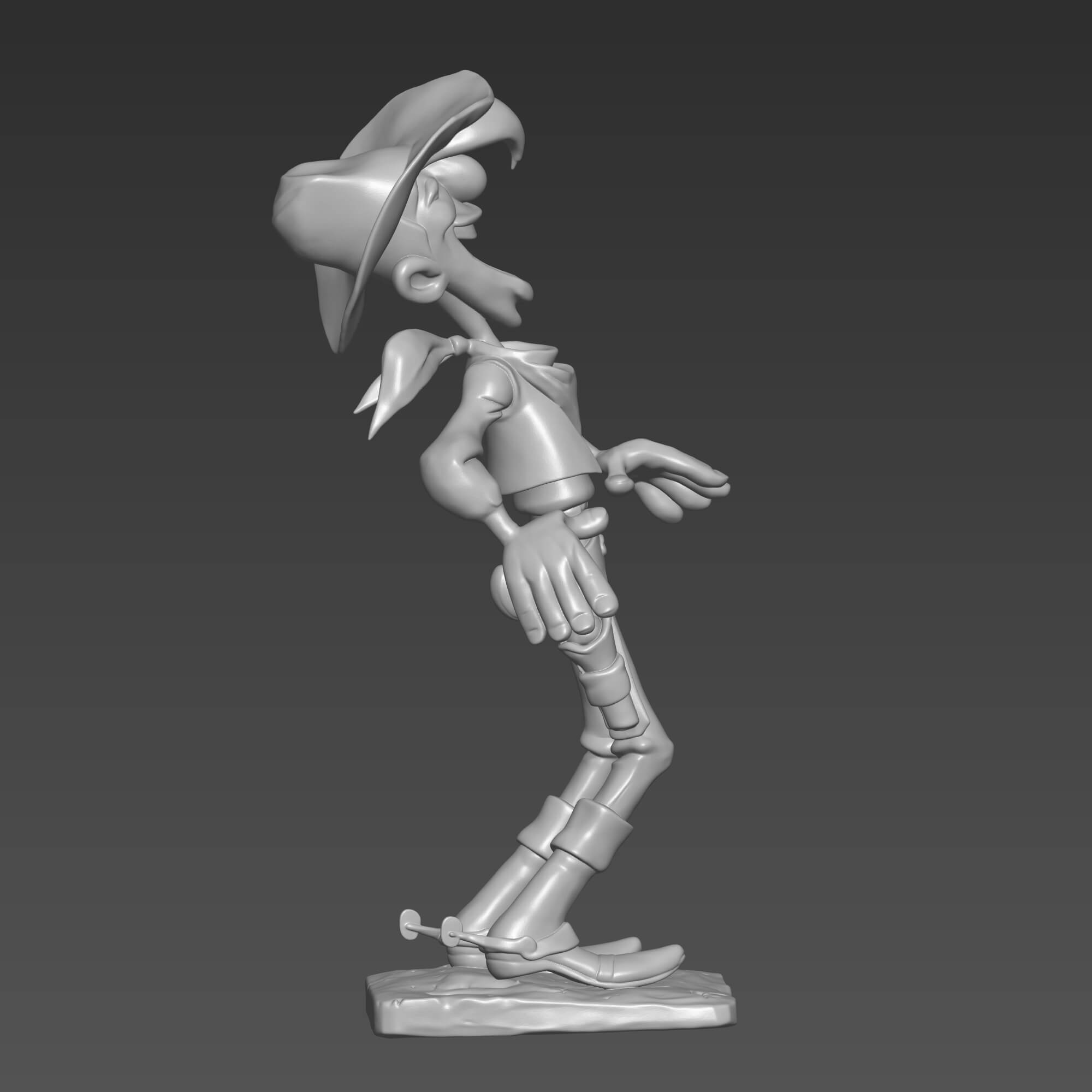 Lucky Luke STL File Cowboy 3D Print Model 3D Model
