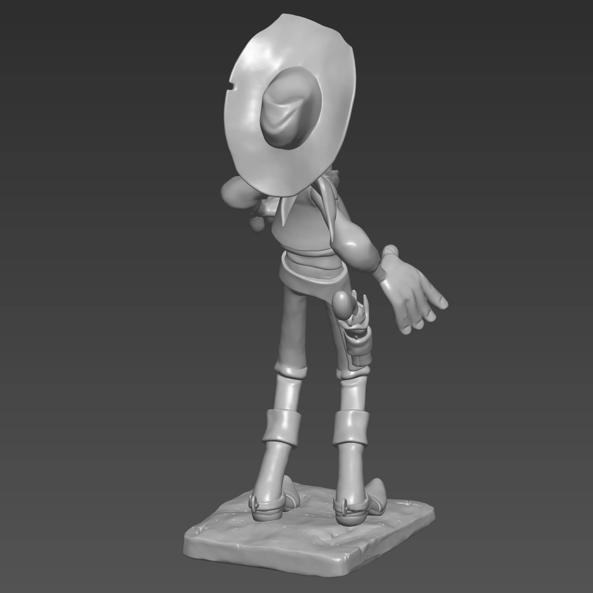 Lucky Luke STL File Cowboy 3D Print Model 3D Model