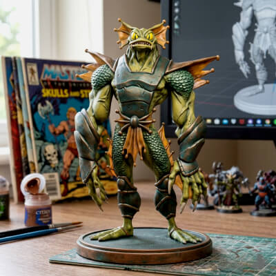 Merman 3D Print STL, Masters of the Universe Mer-Man Figure