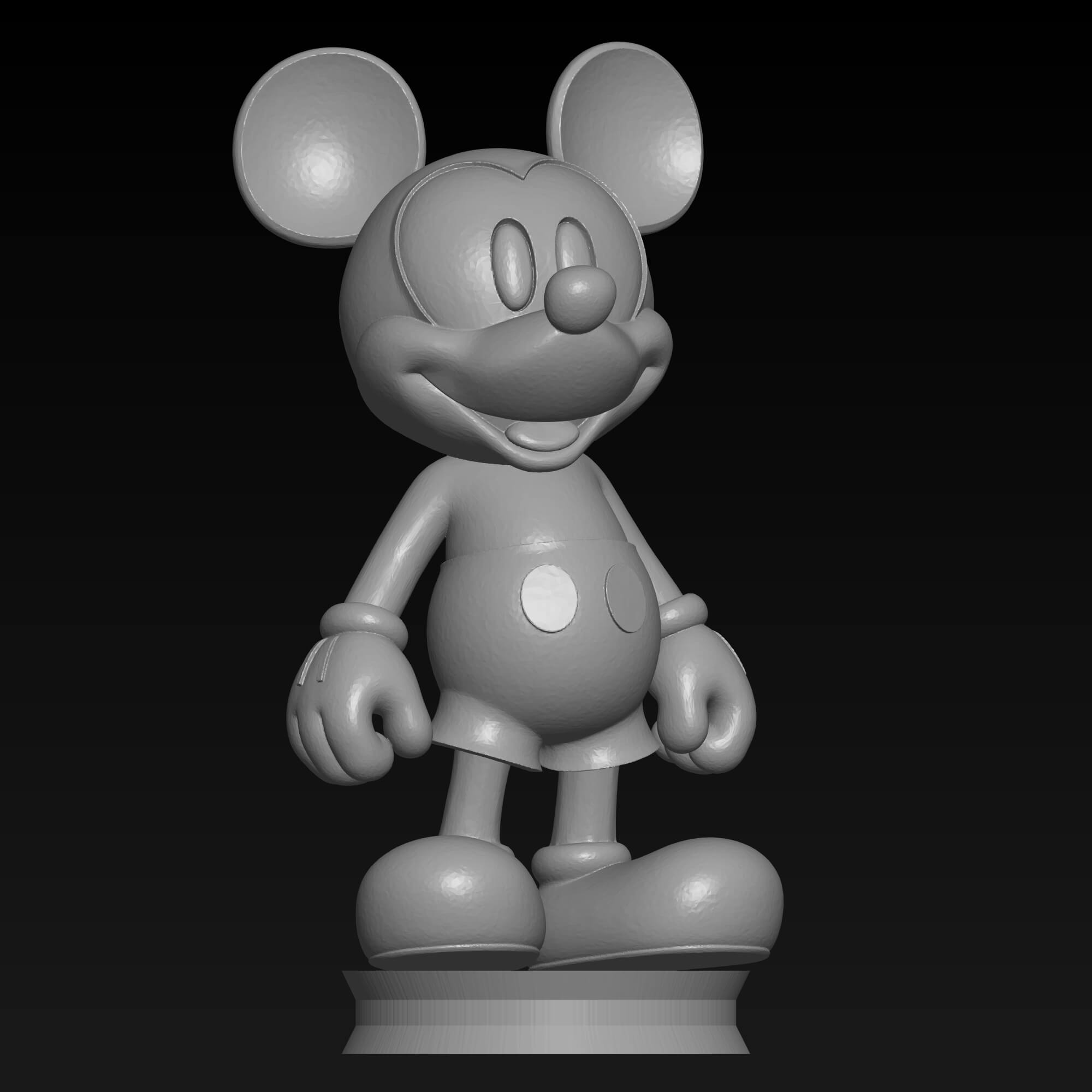 Mickey Mouse STL File &ndash 3D Printable Cartoon Character 3D Model