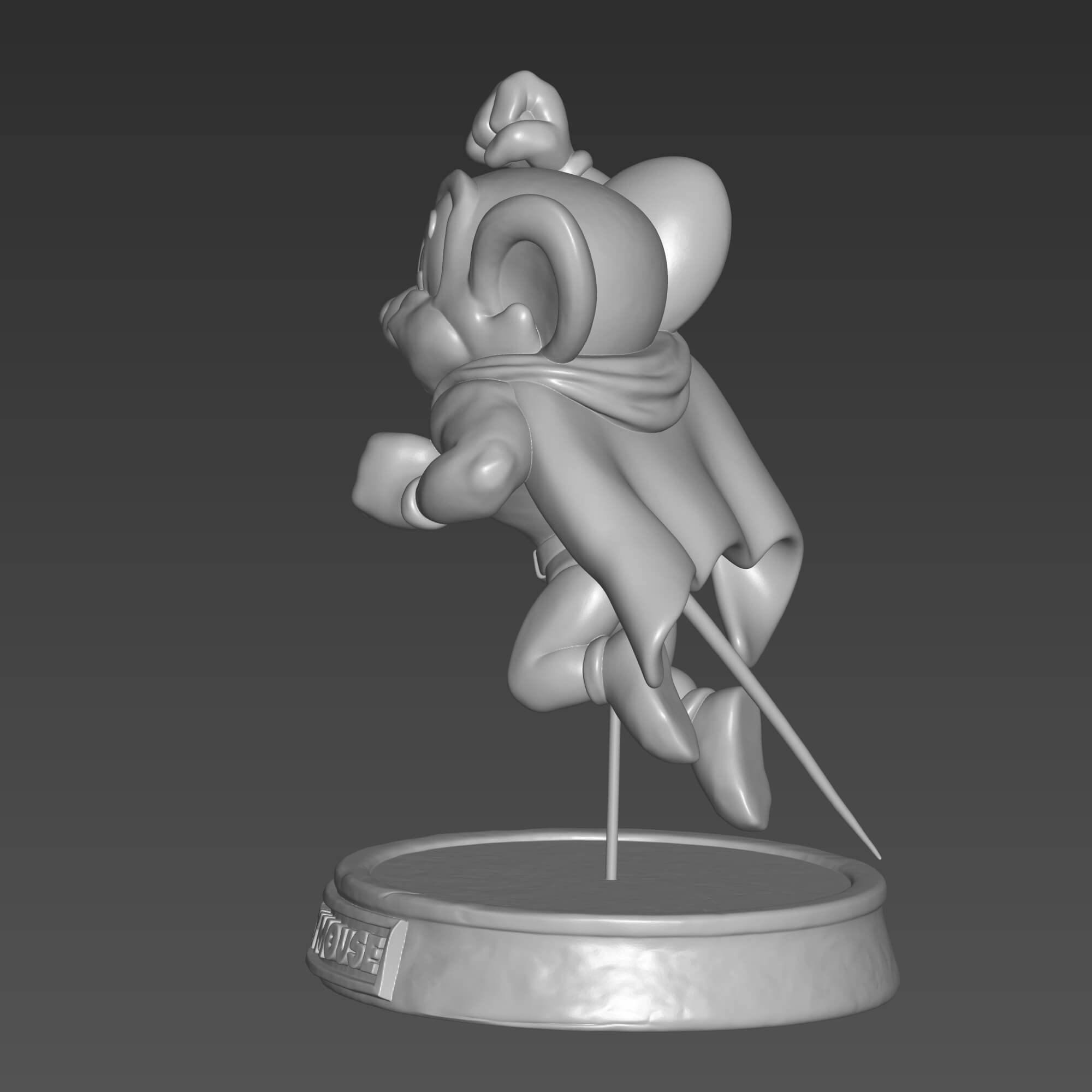 Mighty Mouse 3D Model STL File - High-Quality Retro Figurine 3D Model
