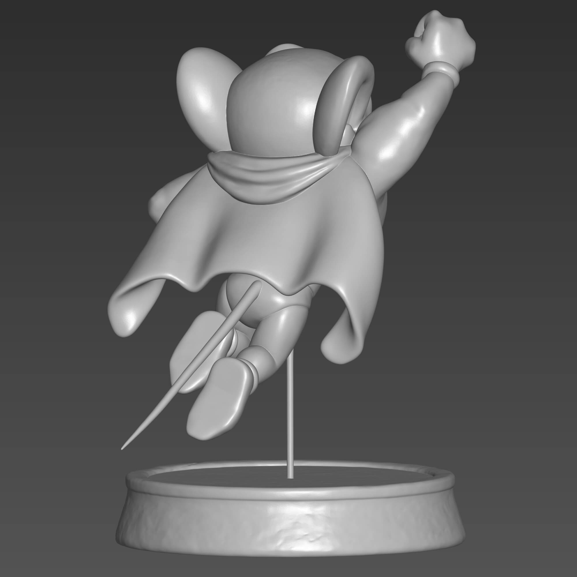 Mighty Mouse 3D Model STL File - High-Quality Retro Figurine 3D Model