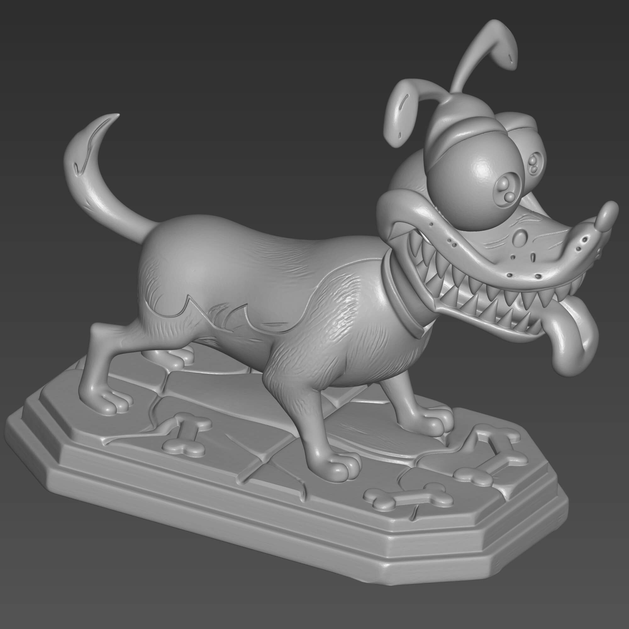 Milo the Mask Dog 3D STL File Printable Cartoon Puppy Figure 3D Model