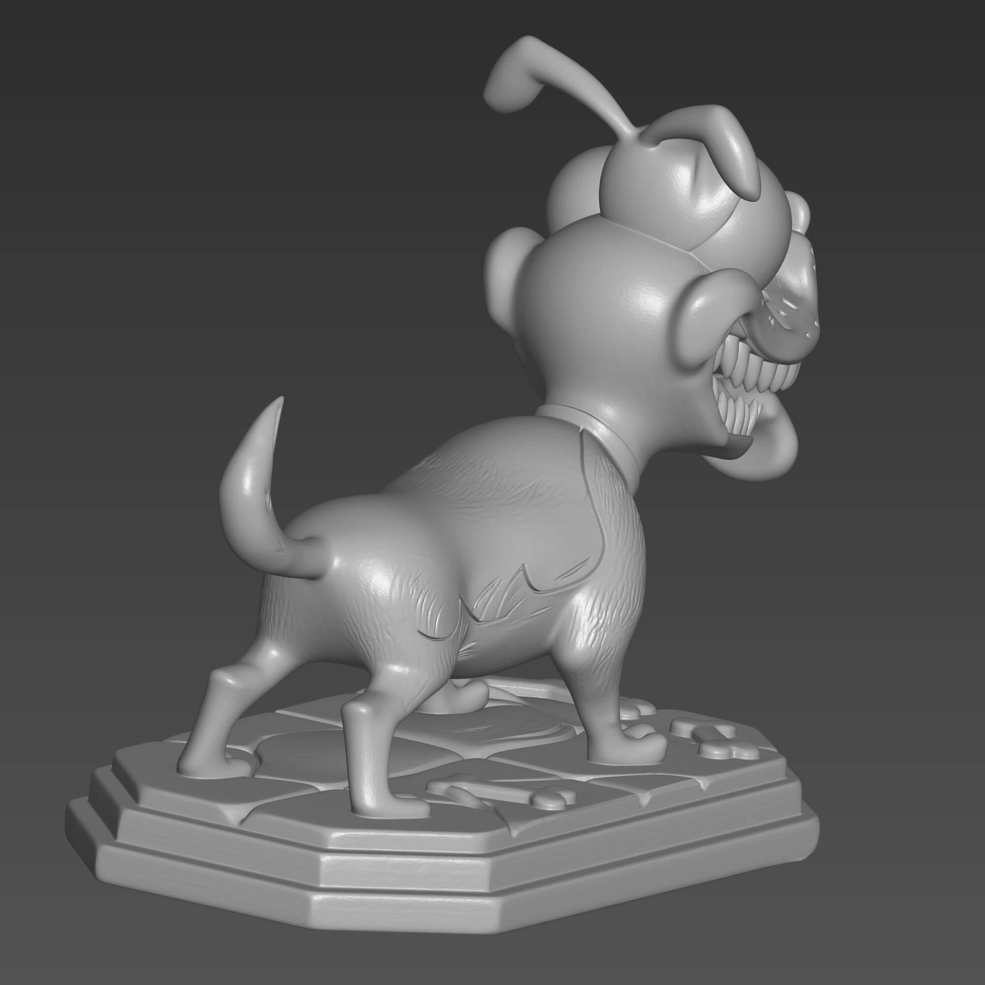 Milo the Mask Dog 3D STL File Printable Cartoon Puppy Figure 3D Model