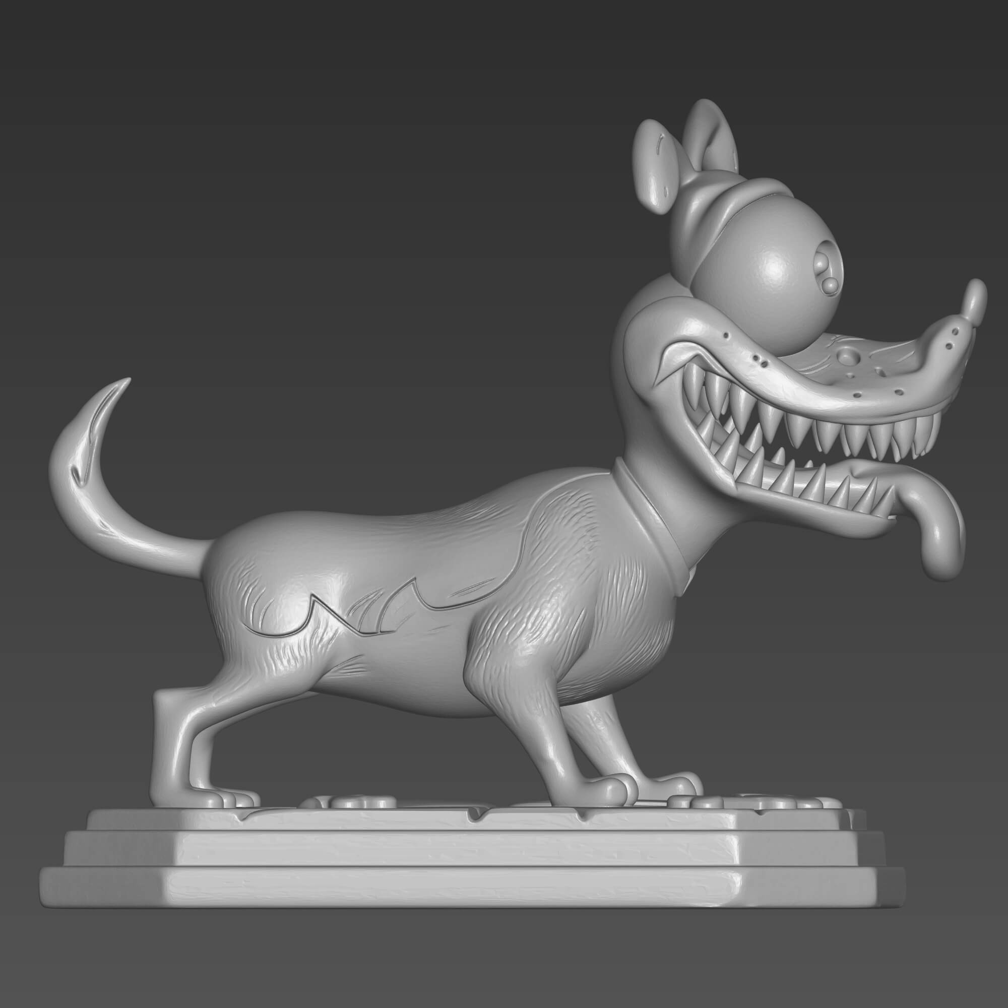 Milo the Mask Dog 3D STL File Printable Cartoon Puppy Figure 3D Model