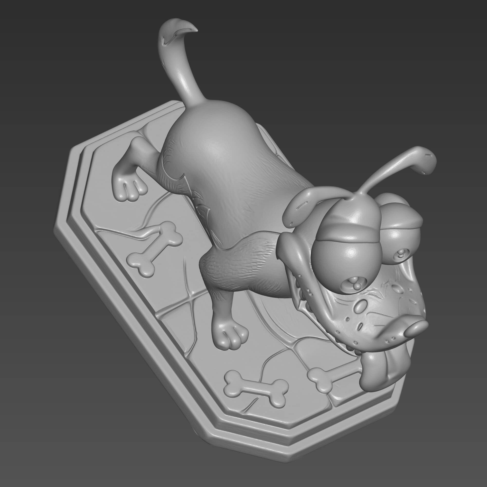 Milo the Mask Dog 3D STL File Printable Cartoon Puppy Figure 3D Model