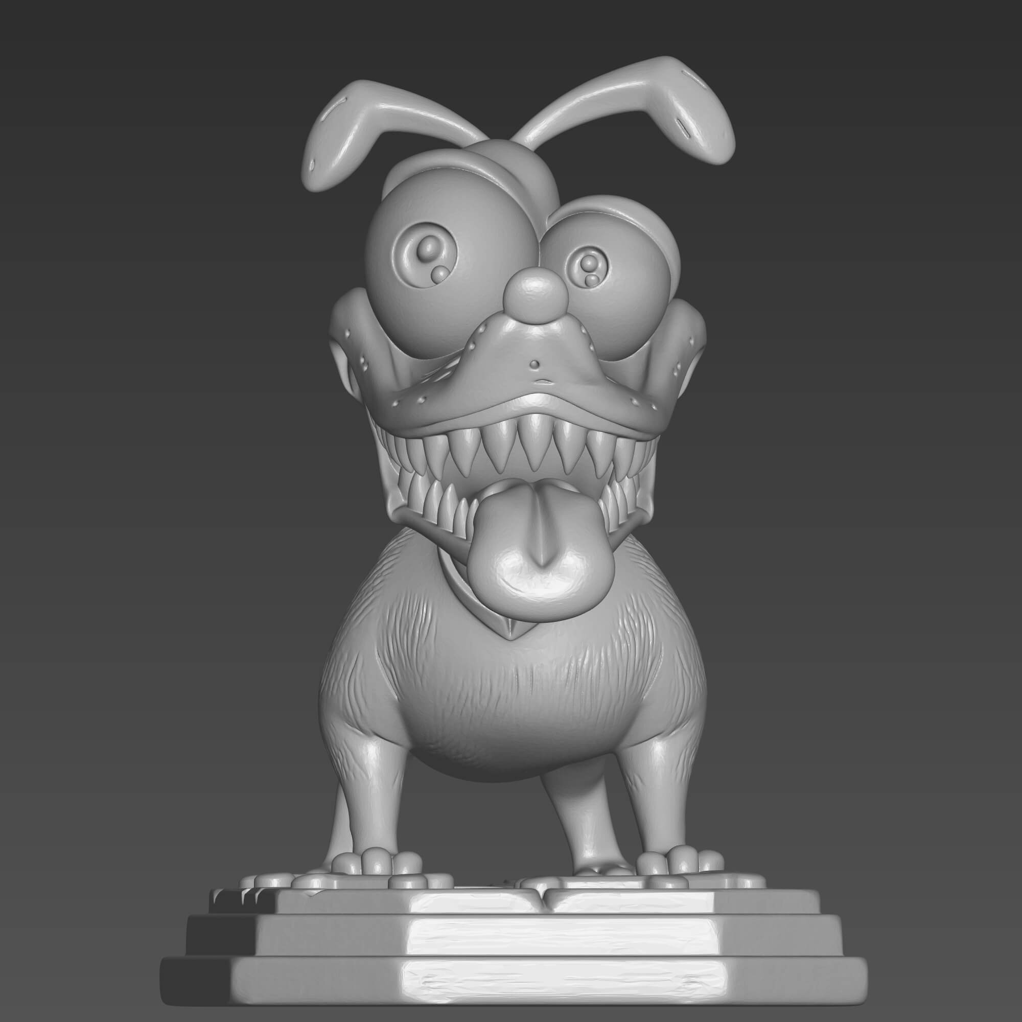 Milo the Mask Dog 3D STL File Printable Cartoon Puppy Figure 3D Model
