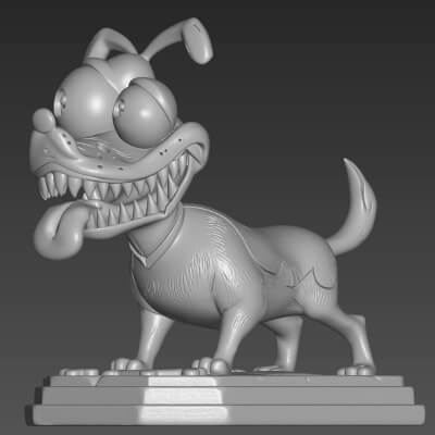 Milo the Mask Dog 3D STL File Printable Cartoon Puppy Figure