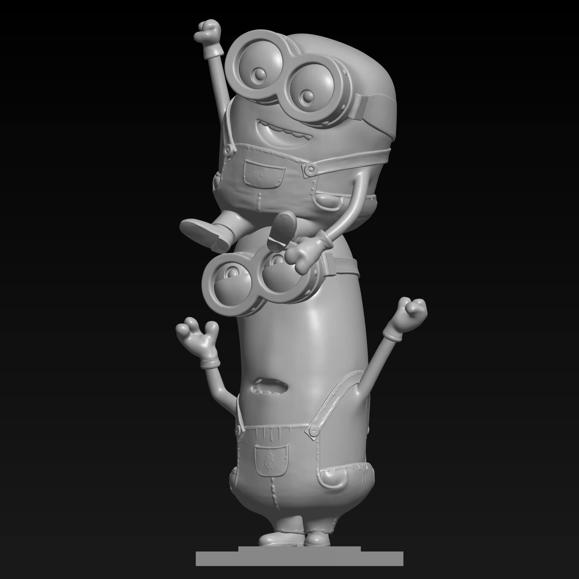 Minions 3D Printer STL File Funny Yellow Cartoon Characters 3D Model