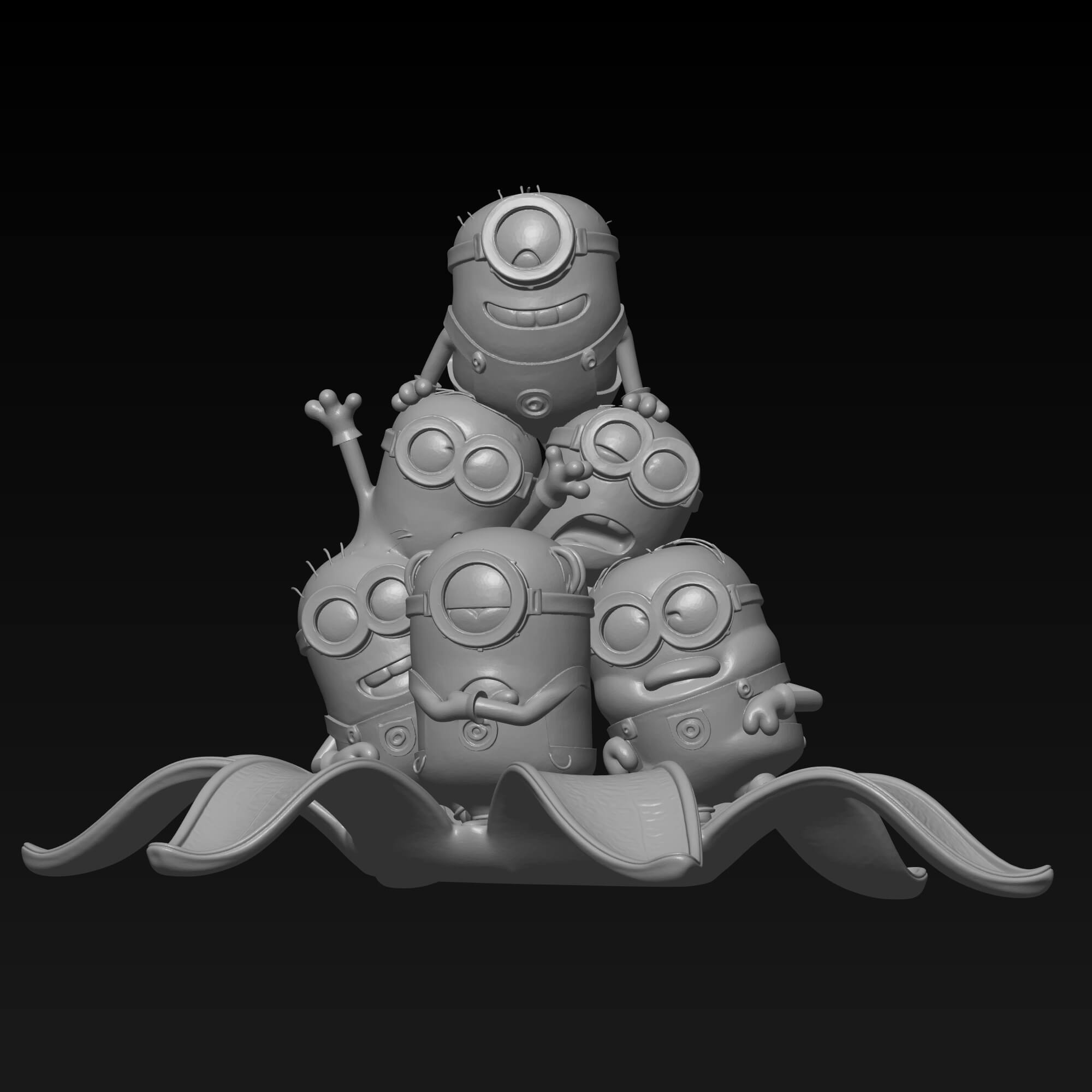 Minions 3D STL Model Bundle Despicable Me Fan Art 3D Model