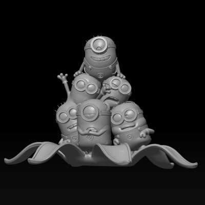 Minions 3D STL Model Bundle Despicable Me Fan Art 3D Model