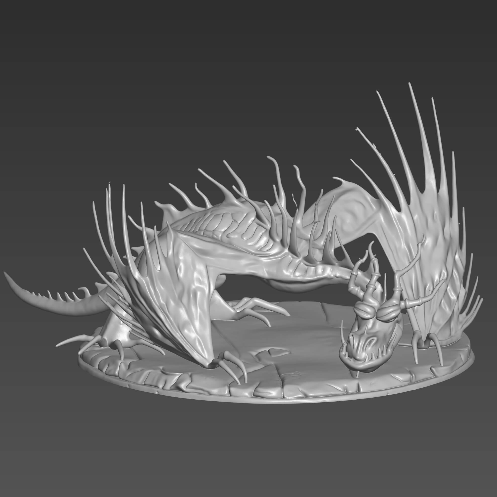 Monstrous Nightmare Dragon 3D STL File 3D Model
