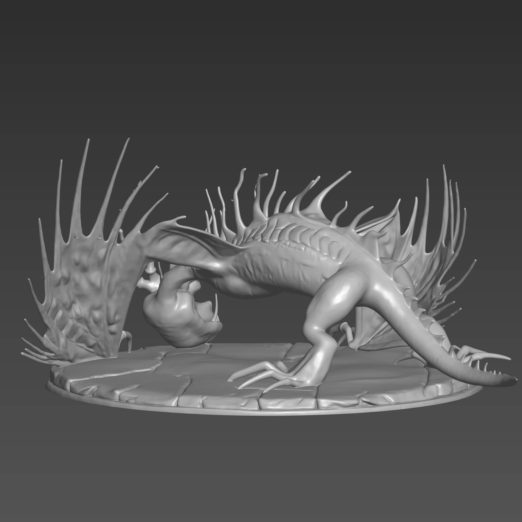 Monstrous Nightmare Dragon 3D STL File 3D Model