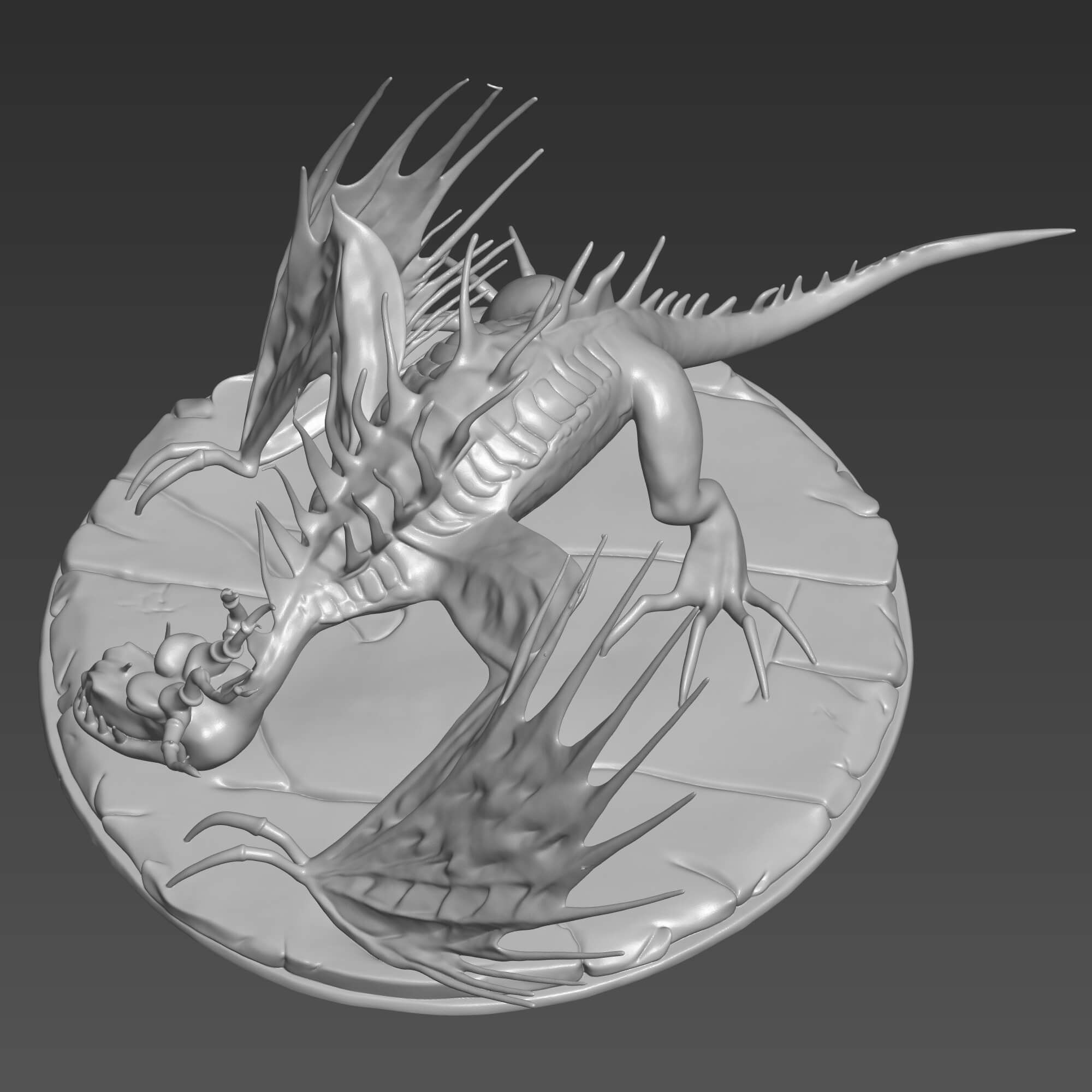 Monstrous Nightmare Dragon 3D STL File 3D Model